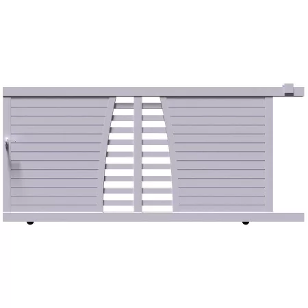 juste un Portail alu coulissant moderne sur mesure meilleur qualité