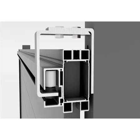 accroche portail coulissant en aluminium en partie haute