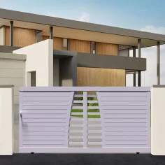 Portail alu coulissant moderne sur mesure meilleur qualité