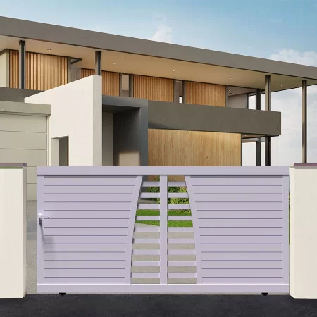 Portail alu coulissant moderne sur mesure meilleur qualité